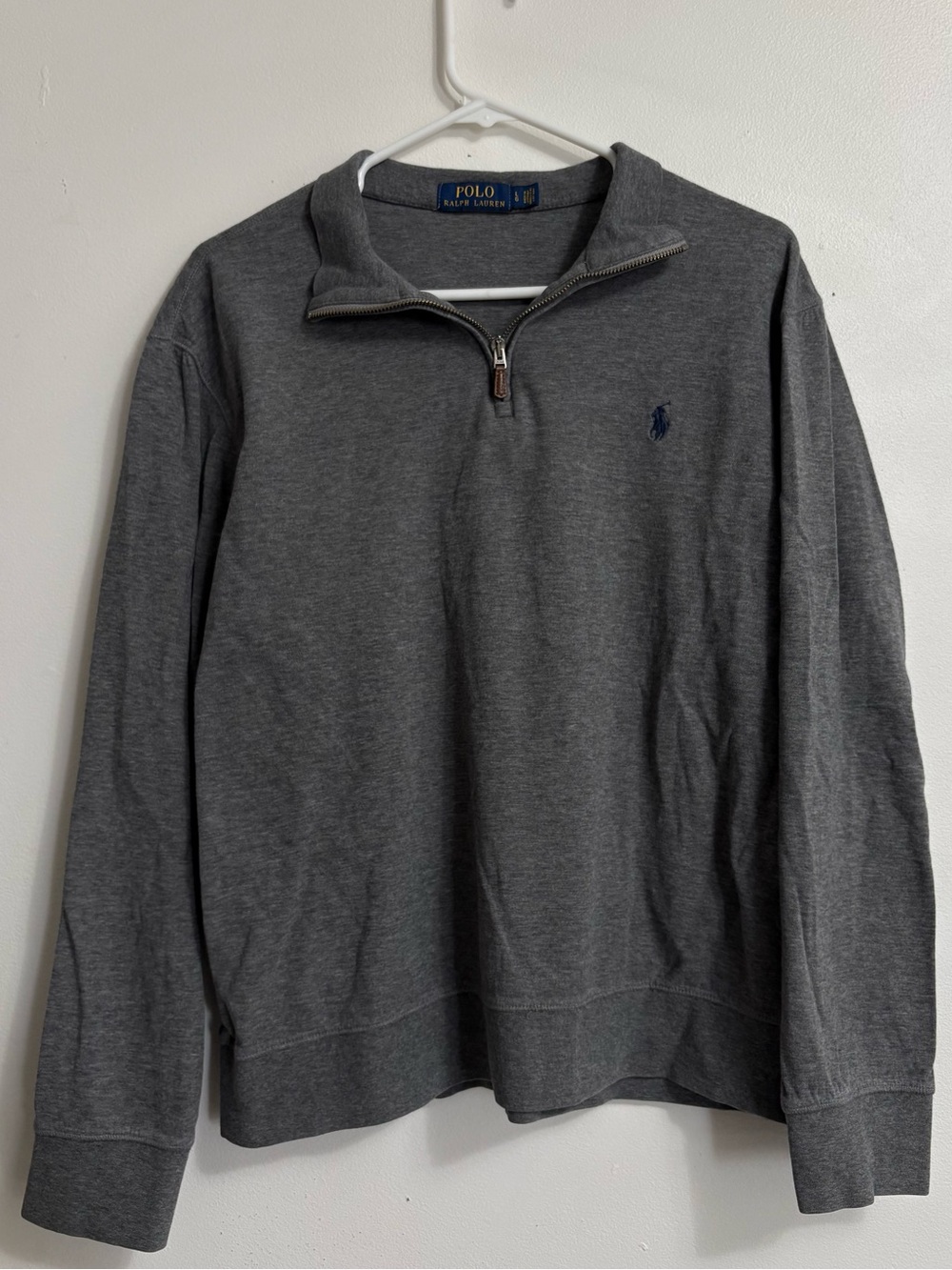 Polo by Ralph Lauren Charcoal Gray Quarter-Zip Sweater